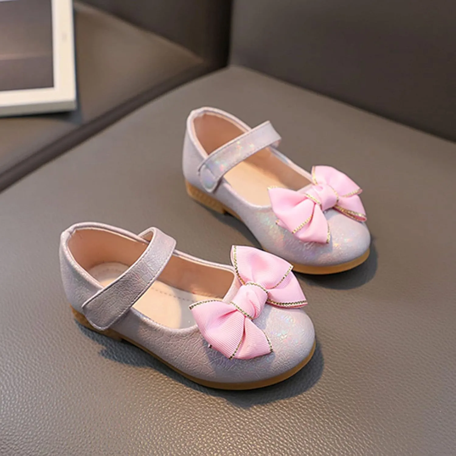 Girls Mary Jane Toddler Flower Girl Dress Shoes Little Girl Ballet Uniform Flat?? Bow Strap for Wedding Part?? School
