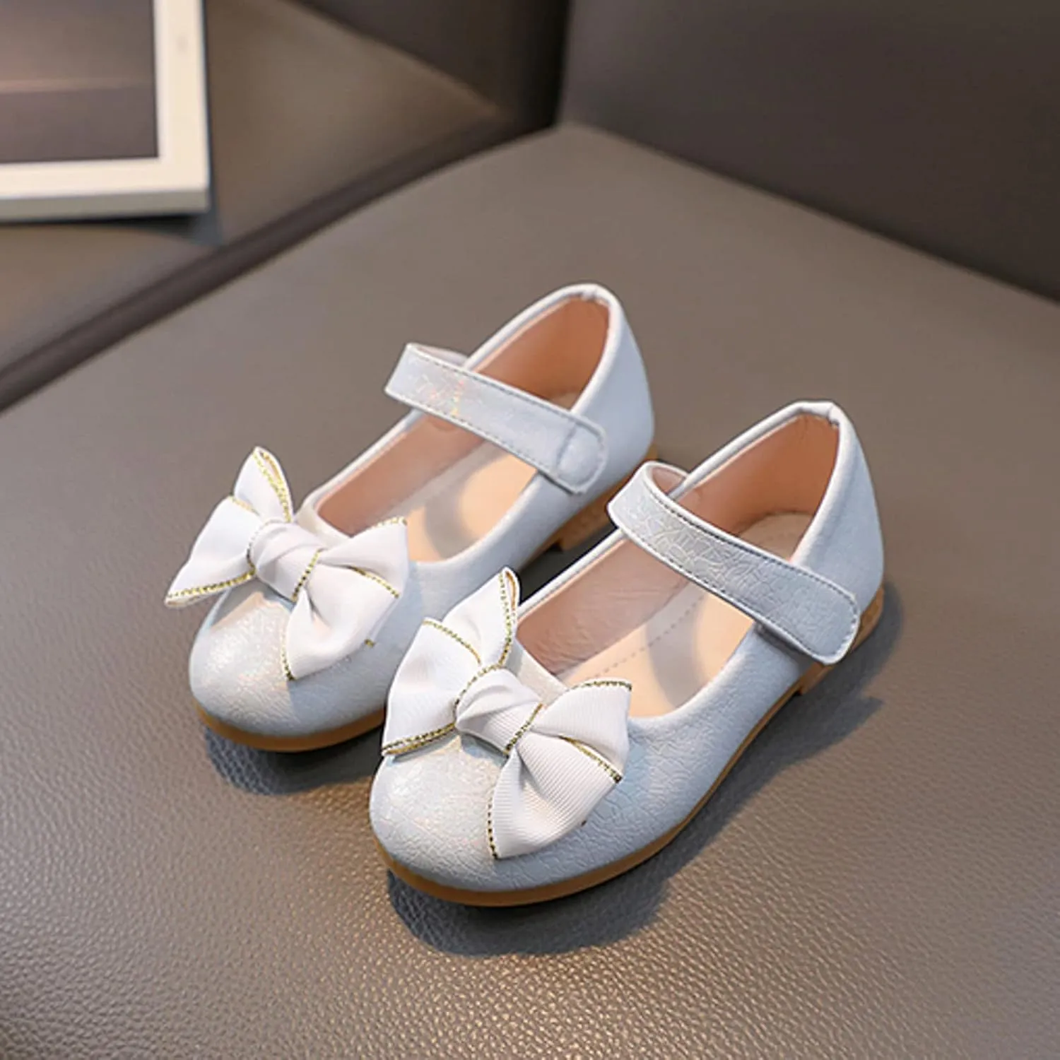 Girls Mary Jane Toddler Flower Girl Dress Shoes Little Girl Ballet Uniform Flat?? Bow Strap for Wedding Part?? School