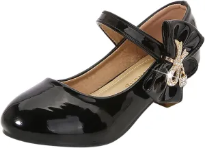 Girls Patent Leather Dress Shoes Low Heels Toddler Mary Jane Shoes Flower Girl Shoes for School Party Wedding