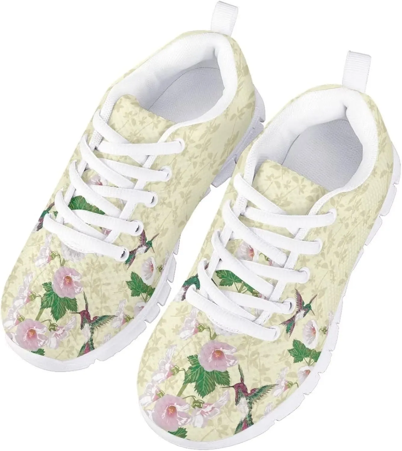 Girls Soft Mesh Cute Tennis Shoes Lightweight Breathable Nonslip Casual Athletic Sneakers