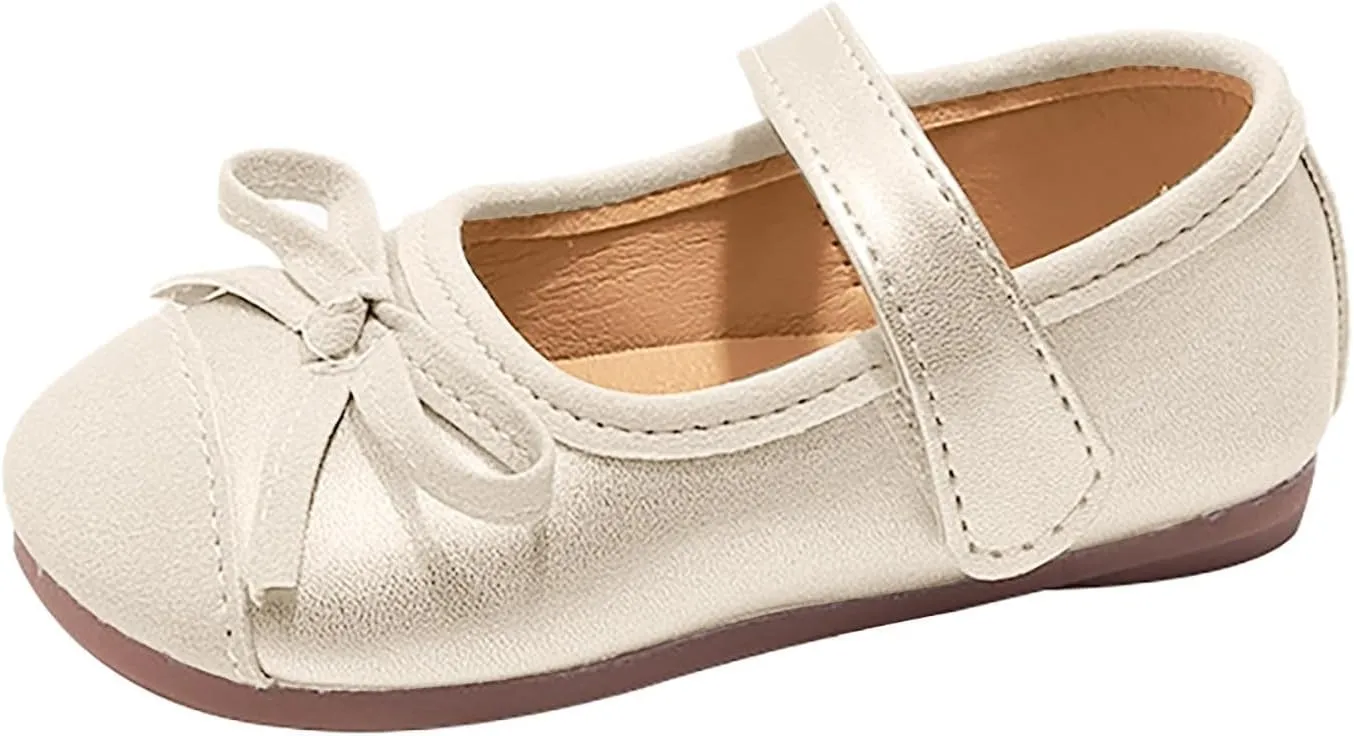 Glittery Mary Jane Flat?? for Toddler Girls Little-Kids Princess Wedding Ballet Dress Shoes Soft Strap Ballerina