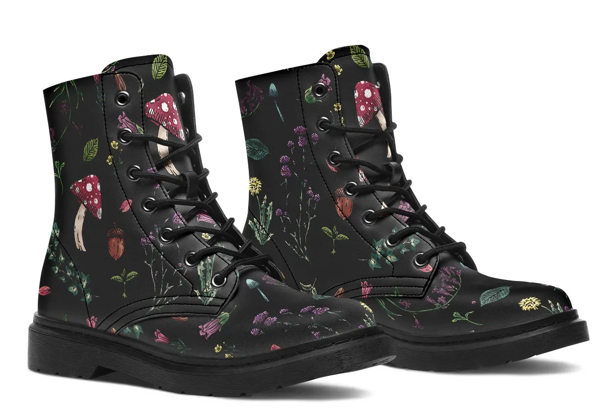 Herbology Boots - Vegan Leather Doc-Style Boots with Durable Stitched on Soles
