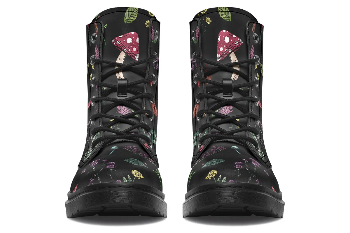Herbology Boots - Vegan Leather Doc-Style Boots with Durable Stitched on Soles