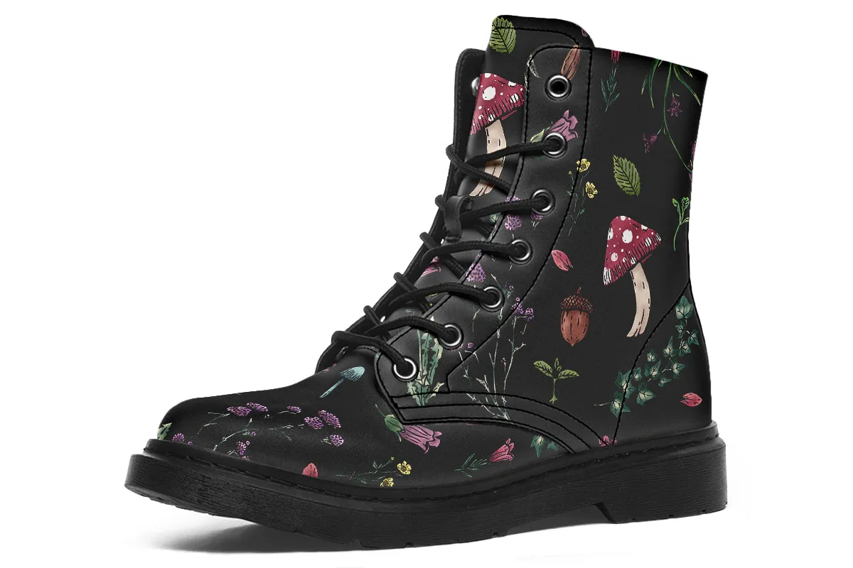 Herbology Boots - Vegan Leather Doc-Style Boots with Durable Stitched on Soles