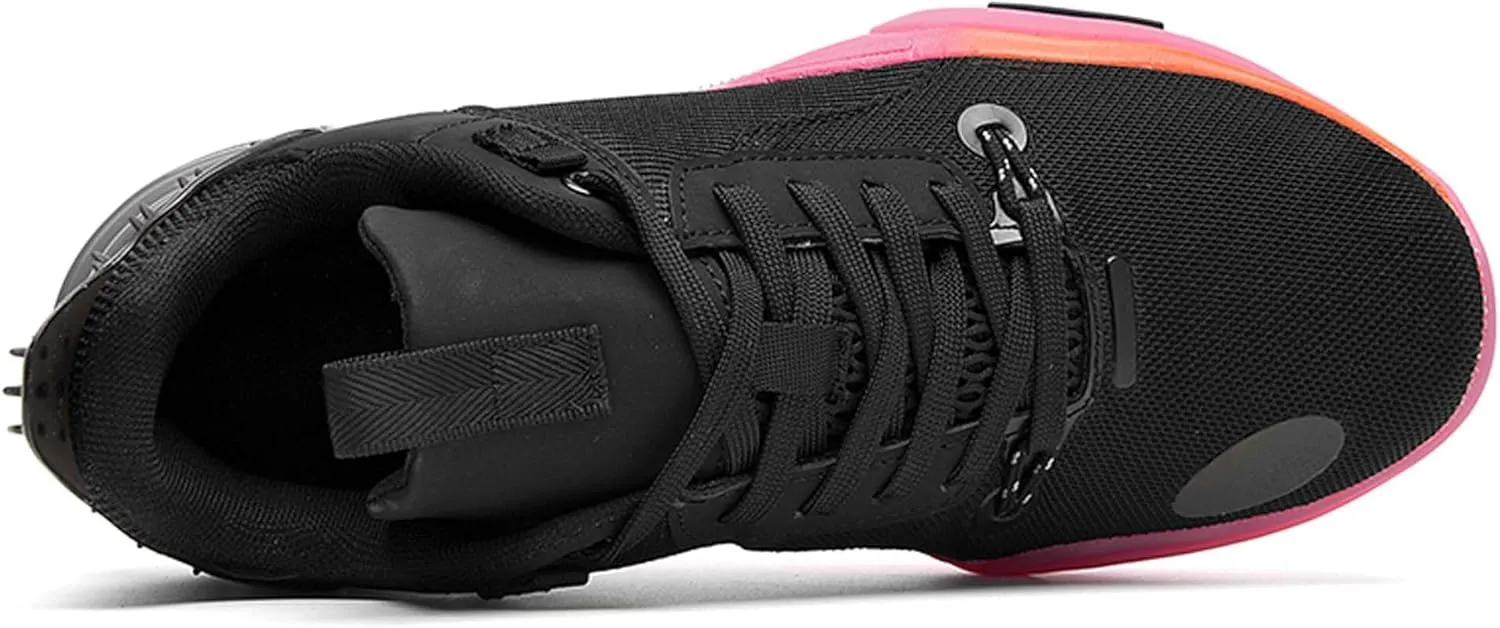 High top Men's Basketball Shoes, Breathable and Non Slip Outdoor Sports Shoes, Shock-Absorbing Fitness Shoes
