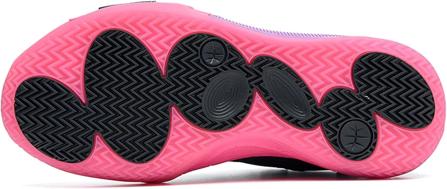 High top Men's Basketball Shoes, Breathable and Non Slip Outdoor Sports Shoes, Shock-Absorbing Fitness Shoes