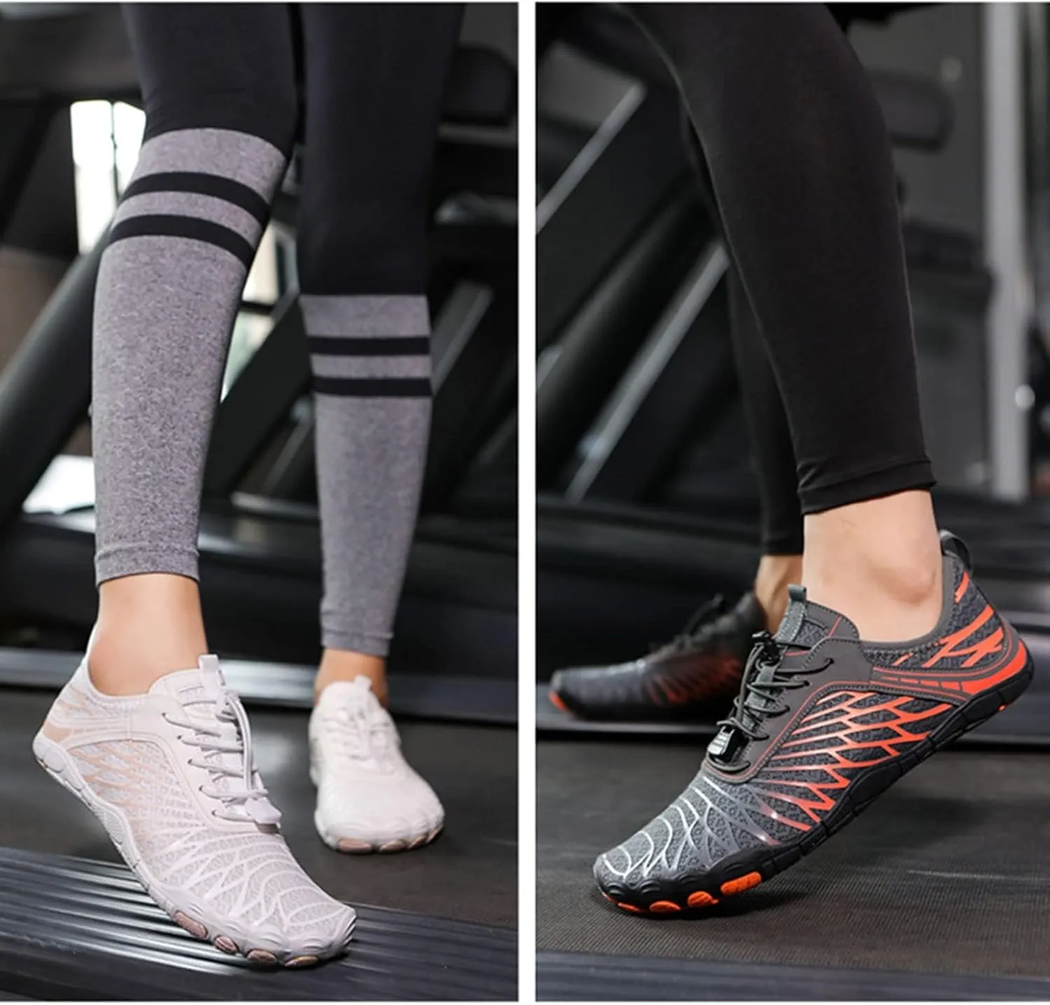 Hike Barefoot Shoes for Womens Mens Footwear, Pro Barefoot Shoes with Wide Toe Box Healthy & Non-Slip Breathable Footwear for Women Beach Surf Hiking Walking Shoes