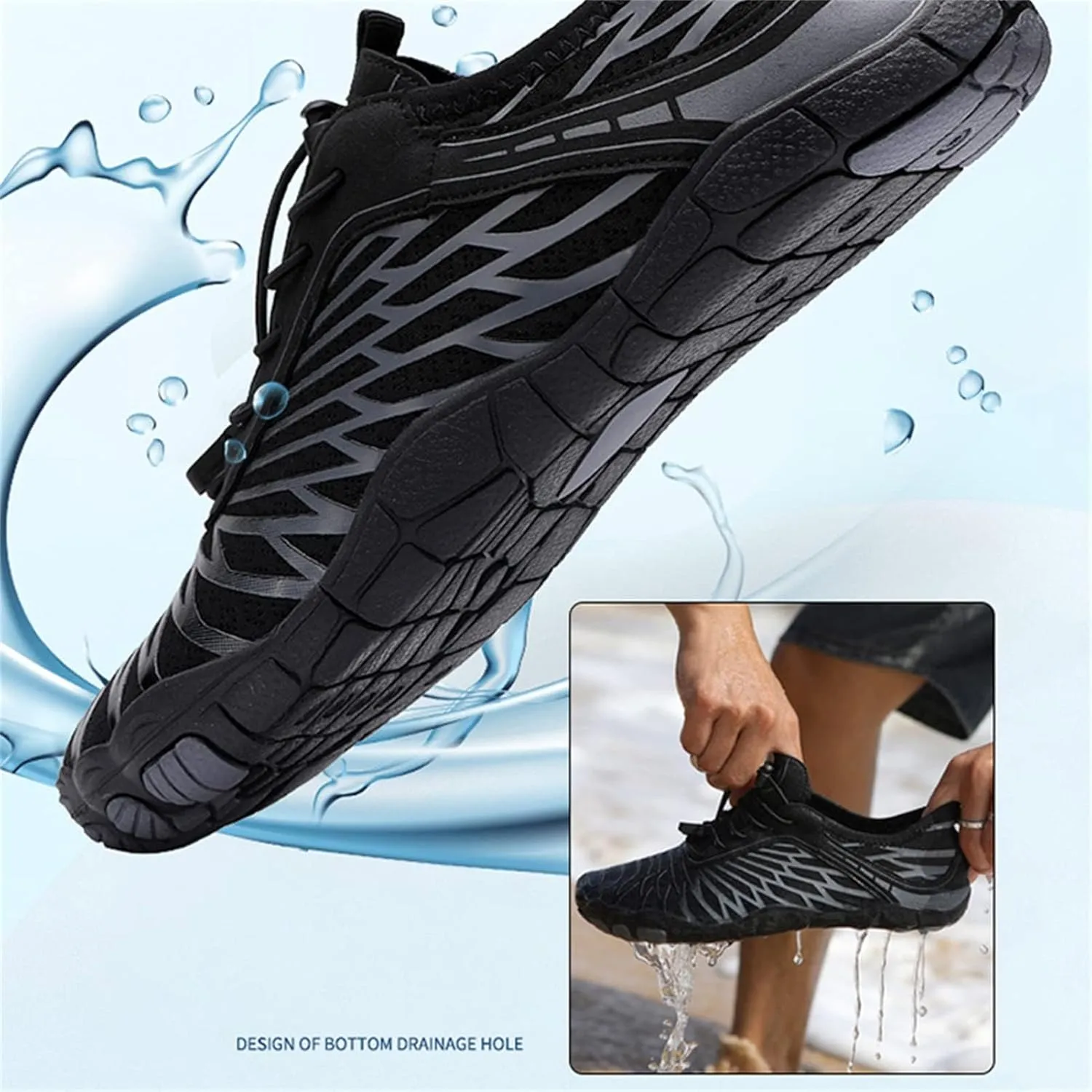 Hike Barefoot Shoes for Womens Mens Footwear, Pro Barefoot Shoes with Wide Toe Box Healthy & Non-Slip Breathable Footwear for Women Beach Surf Hiking Walking Shoes