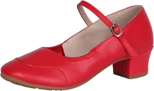 HIPPOSEUS Women Character Shoes Low Heel Latin Ballroom Salsa Tango Teacher Dance Shoes