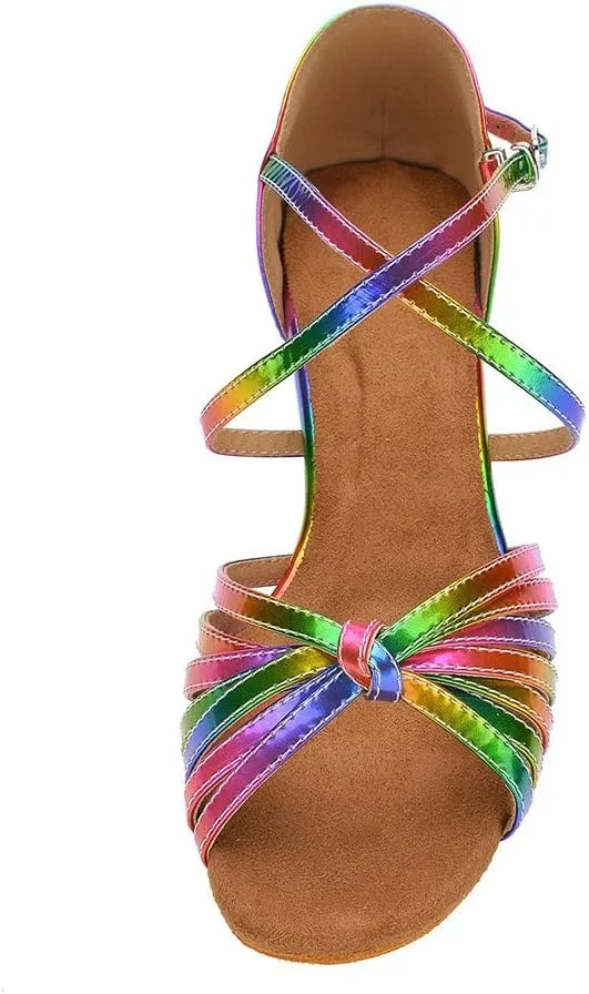 HROYL Latin Dance Shoes Women Waltz Shoes for Girls Salsa Ballroom Dance Shoes Wedding Dance Shoes for Women,Model YCD4