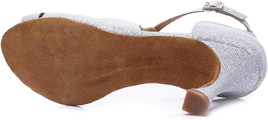 HROYL Latin Dance Shoes Women Waltz Shoes for Girls Salsa Ballroom Dance Shoes Wedding Dance Shoes for Women,Model YCL420