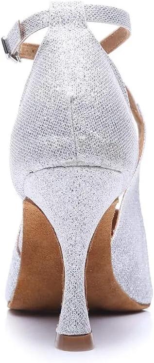HROYL Latin Dance Shoes Women Waltz Shoes for Girls Salsa Ballroom Dance Shoes Wedding Dance Shoes for Women,Model YCL420
