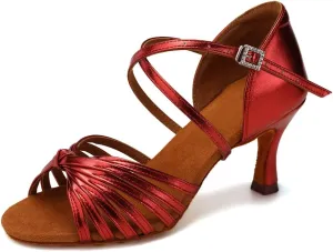 HROYL Women Latin Dance Shoes Salsa Ballroom Performence Practice Dancing Shoes 911-912-1219