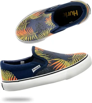 Hurley Kids Canvas Slip On Sneakers ??Low Cut Skateboarding Shoes for Kids, Sports Shoes for Boys and Girls, Casual Sneakers