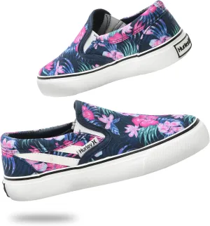 Hurley Kids Canvas Slip On Sneakers  Low Cut Skateboarding Shoes for Kids, Sports Shoes for Boys and Girls, Casual Sneakers