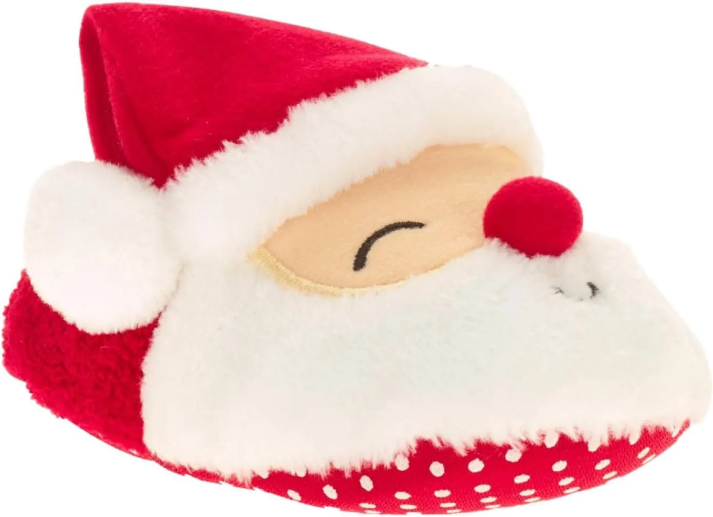 Infant Boys & Girls Plush Red Santa Claus Slippers Baby Christmas Shoes