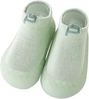 Infant Boys Girls Socks Shoes Toddler Fleece WarmThe Floor Socks Non Slip Prewalker Shoes Boys Slip Shoes