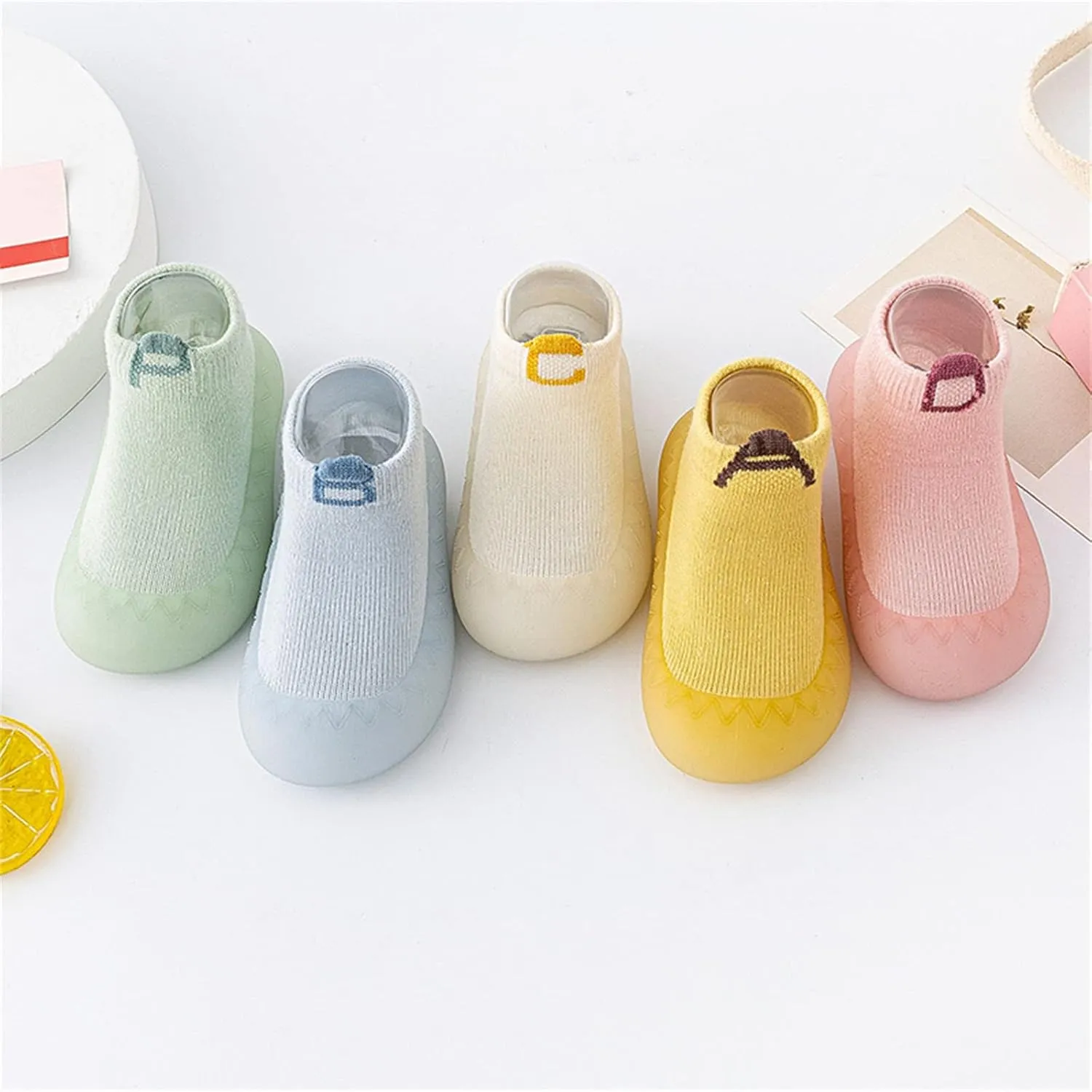Infant Boys Girls Socks Shoes Toddler Fleece WarmThe Floor Socks Non Slip Prewalker Shoes Boys Slip Shoes