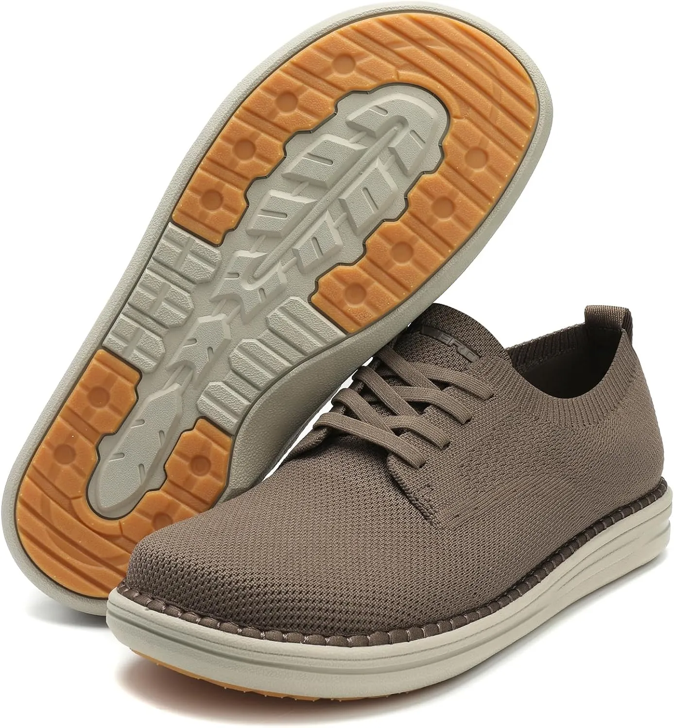 ITAZERO Men's Wide Toe Box Mesh Shoes Business Casual Wide Width Walking Shoes with Arch Support Insole for Plantar Fasciitis
