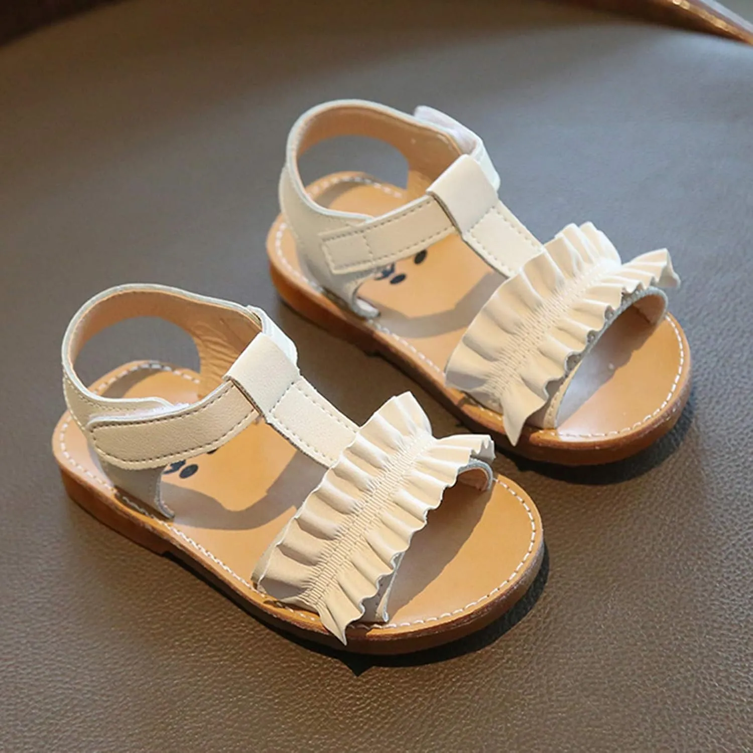 Jelly Sandals for Girls Size 4 Children Kids Non-slip Princess Ruffles Shoes Little Girls High Heel Sandals