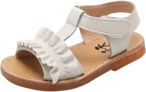 Jelly Sandals for Girls Size 4 Children Kids Non-slip Princess Ruffles Shoes Little Girls High Heel Sandals