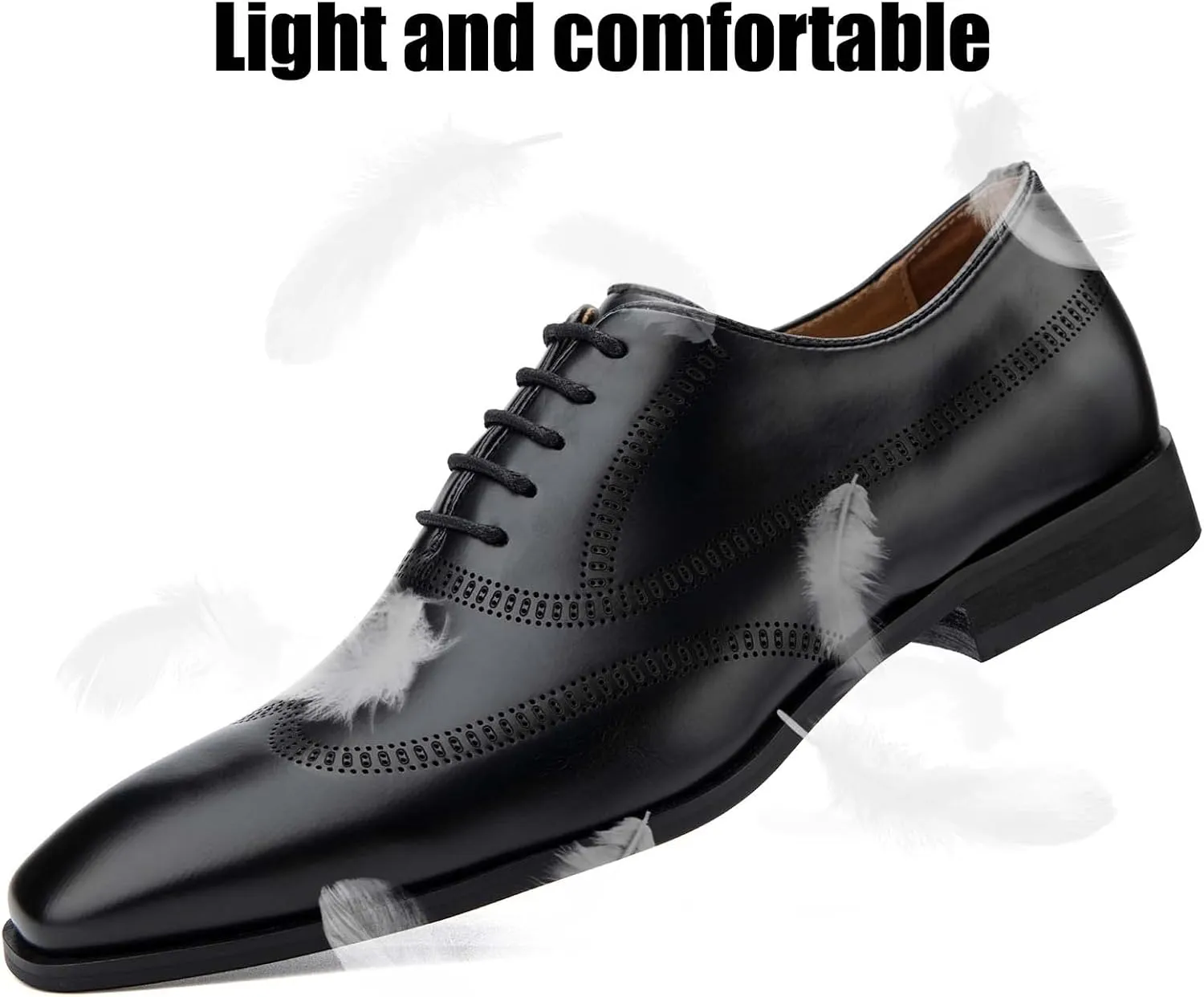 JITAI Mens Oxford Shoes Mens Casual Dress Shoes Lace Up Fashion Shoes Formal