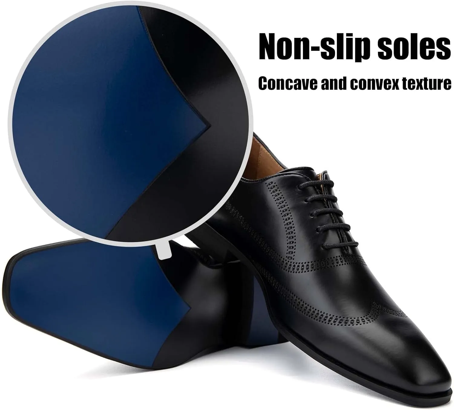 JITAI Mens Oxford Shoes Mens Casual Dress Shoes Lace Up Fashion Shoes Formal