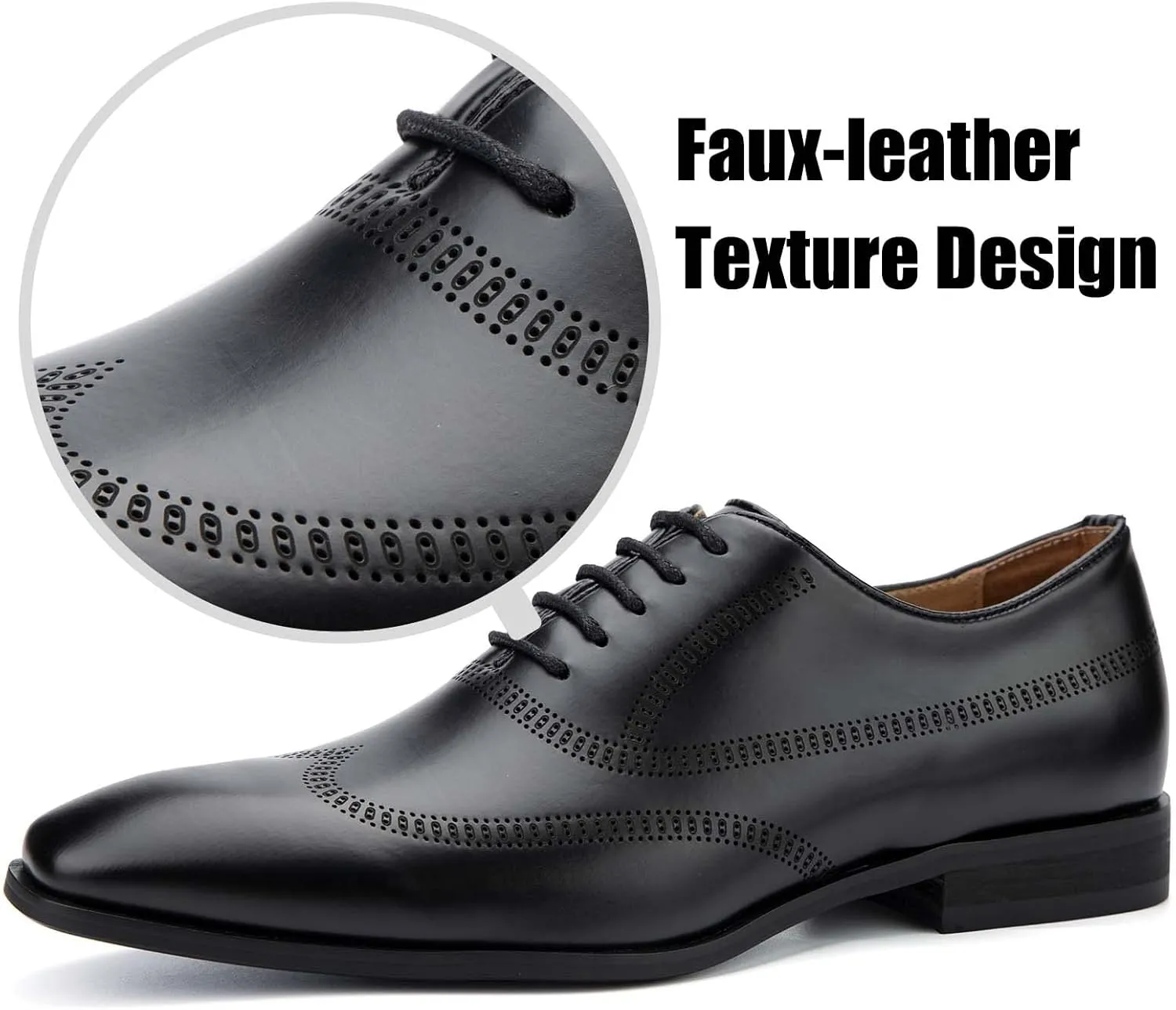 JITAI Mens Oxford Shoes Mens Casual Dress Shoes Lace Up Fashion Shoes Formal