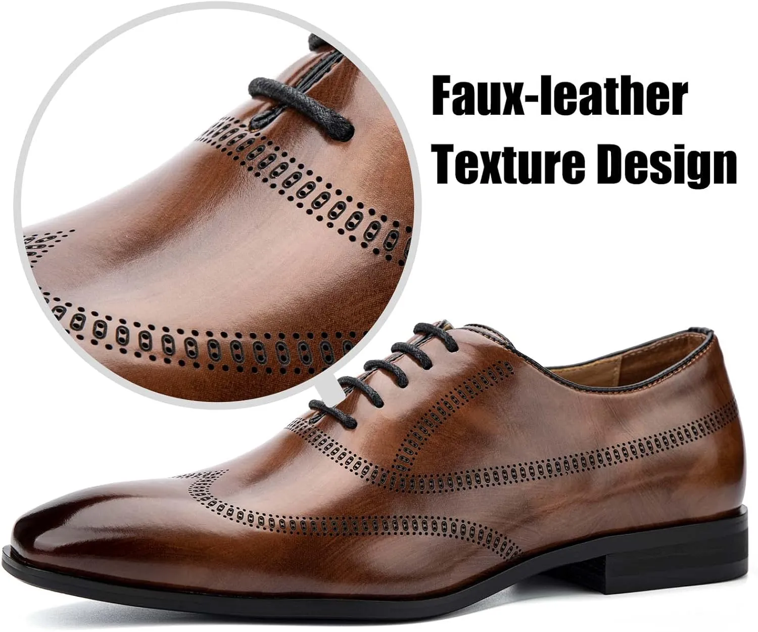 JITAI Mens Oxford Shoes Mens Casual Dress Shoes Lace Up Fashion Shoes Formal
