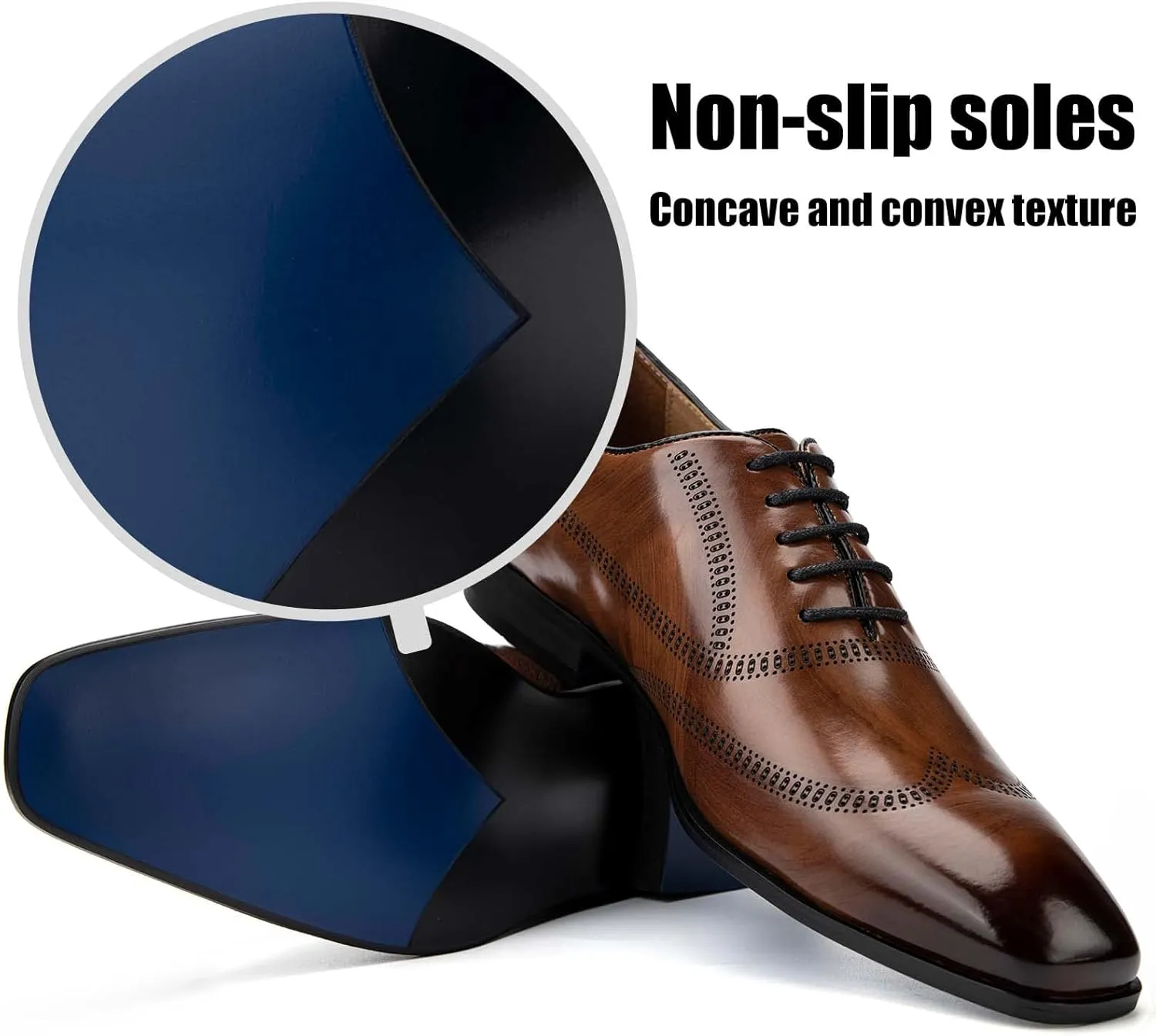 JITAI Mens Oxford Shoes Mens Casual Dress Shoes Lace Up Fashion Shoes Formal