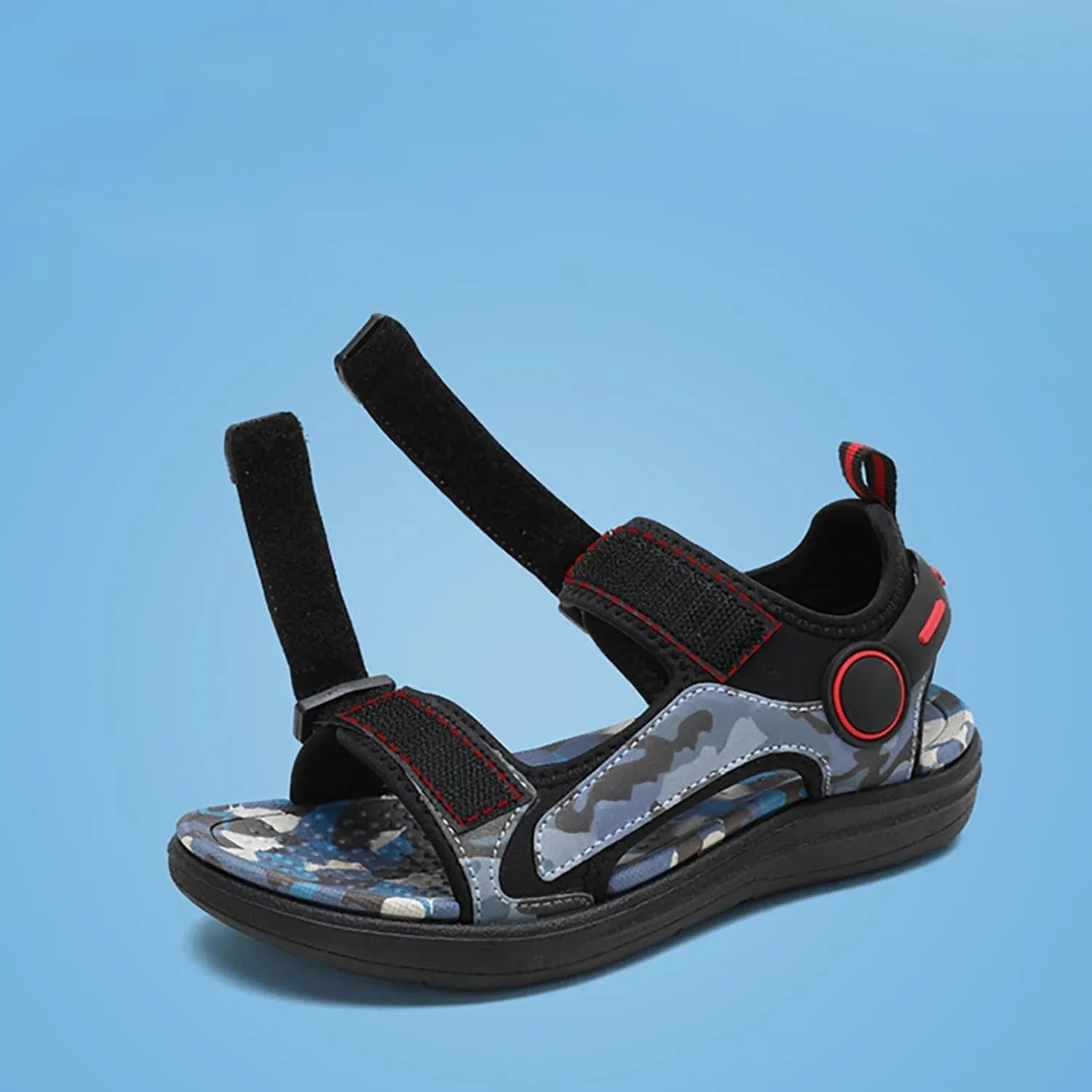 Kids Athletic Sandals for Boys 2025 Summer Trendy Camouflage Open Toe Anti Slip Beach Shoes Outdoor Sport Sneakers