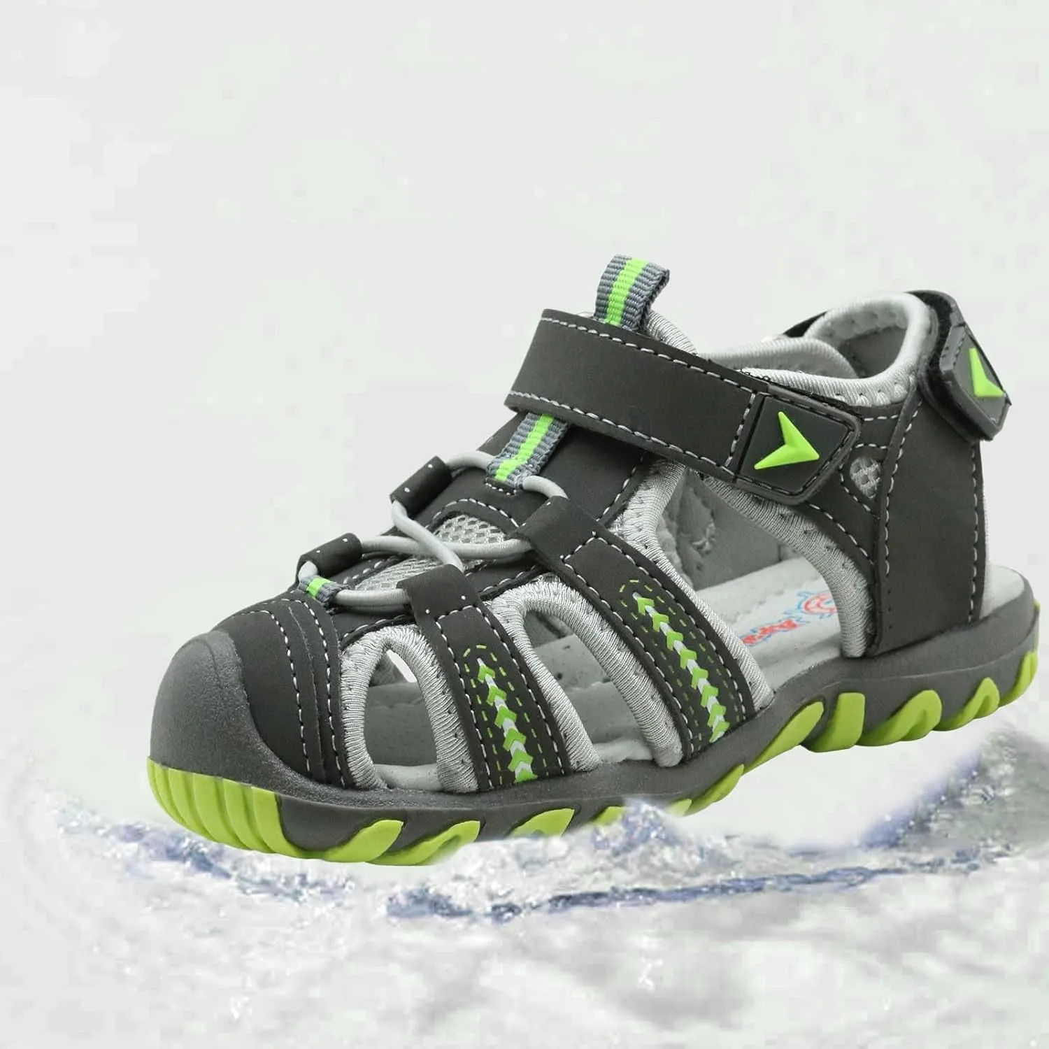 Kids Boys Closed Toe Sport Sandals Summer Outdoor Athletic Sneakers Lightweight Walking Hiking Hook Boy Slippers