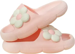 Kids Girls Comfortable Flower Cloud Slides Non Slip Lightweight Shower Sandals Fashion Thick Shoes Toddler Sandals