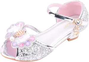 Kids Girls Glitter Butterfly Sandals Sequin hinestone Dress Shoes Little/Big Kids Fashion Girls Slippers Clog