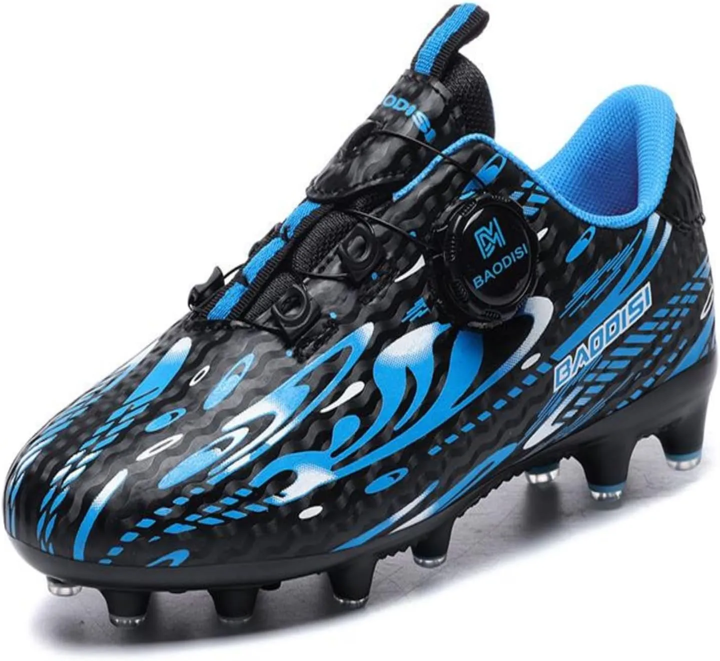 Kids Soccer Cleats for Boys & Girls - Firm Ground Football Shoes for Youth & Children - Lightweight Athletic Outdoor Sports Shoes for Traction & Speed
