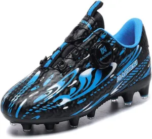Kids Soccer Cleats for Boys & Girls - Firm Ground Football Shoes for Youth & Children - Lightweight Athletic Outdoor Sports Shoes for Traction & Speed