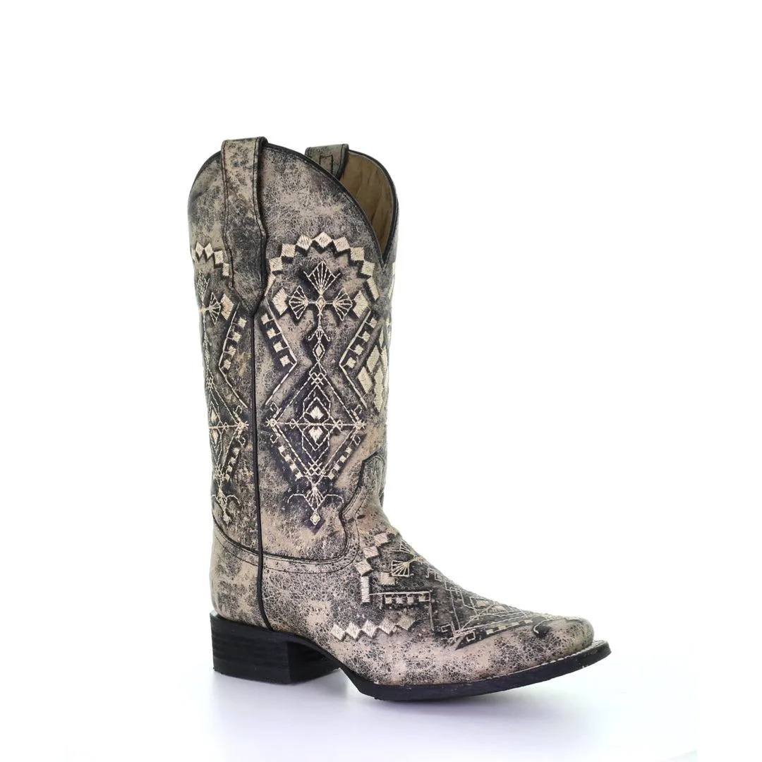 L5525 - Circle G sand western cowgirl leather boots for women