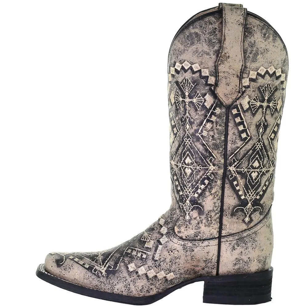 L5525 - Circle G sand western cowgirl leather boots for women