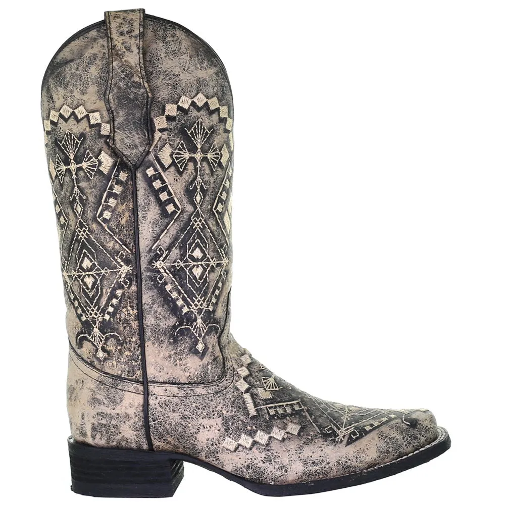 L5525 - Circle G sand western cowgirl leather boots for women