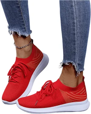Ladmiple Gym Shoes For Women Workout Memory Foam Walking Shoes Slip on Sock Sneakers Mesh Athletic Running Tennis Shoes