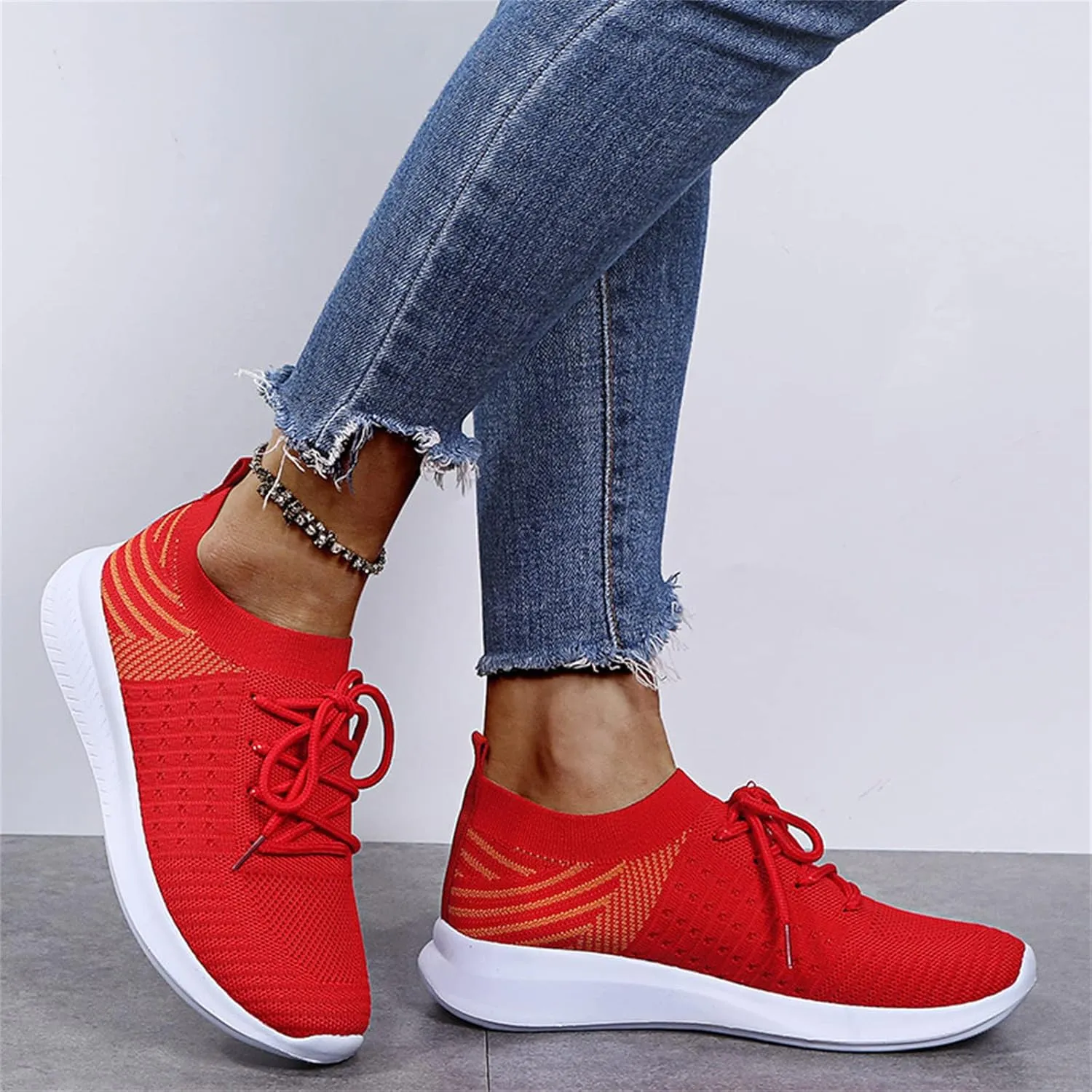 Ladmiple Gym Shoes For Women Workout Running Athletic Walking Shoes Slip On Mesh-Comfortable Athletic Tennis Sneakers