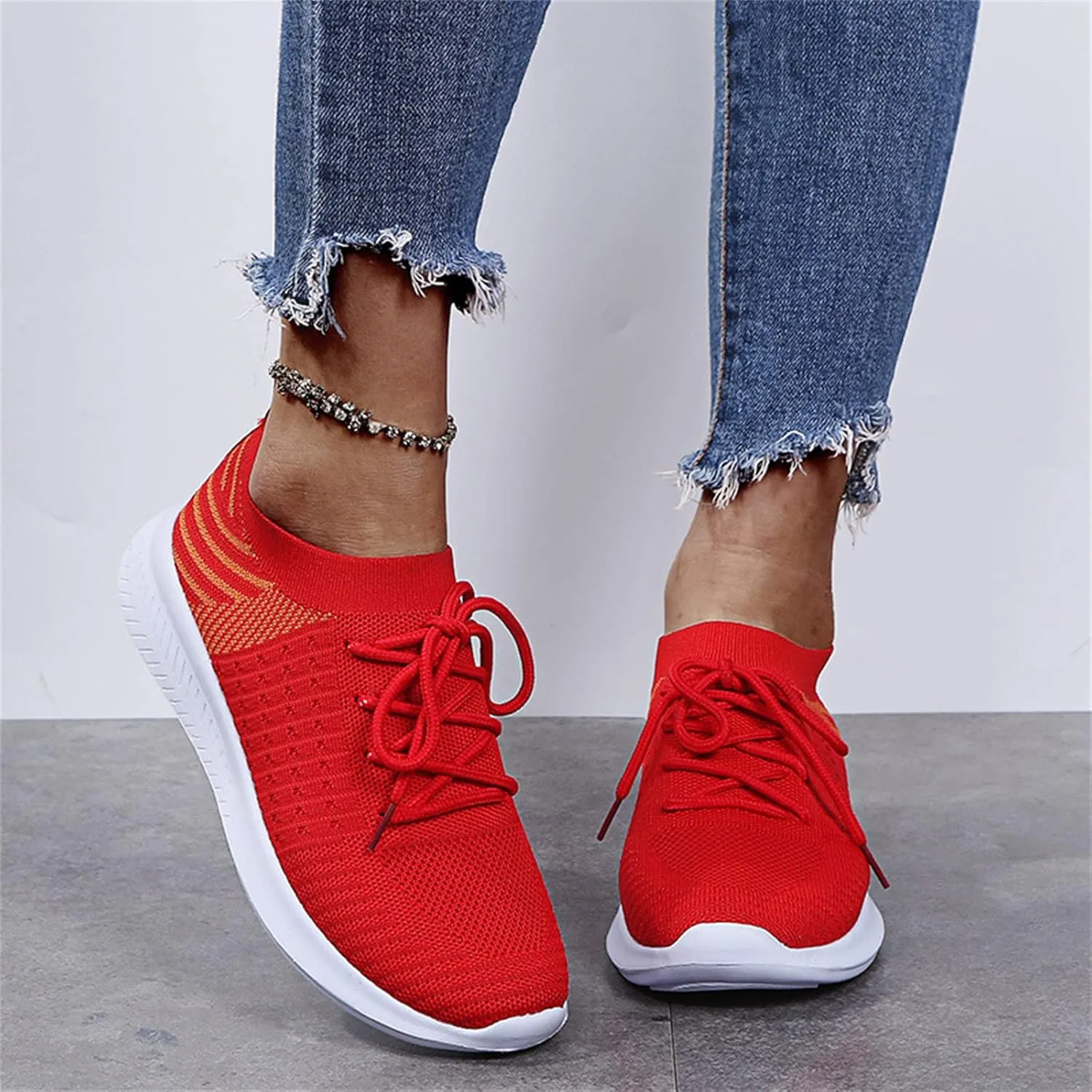 Ladmiple Gym Shoes For Women Workout Running Athletic Walking Shoes Slip On Mesh-Comfortable Athletic Tennis Sneakers