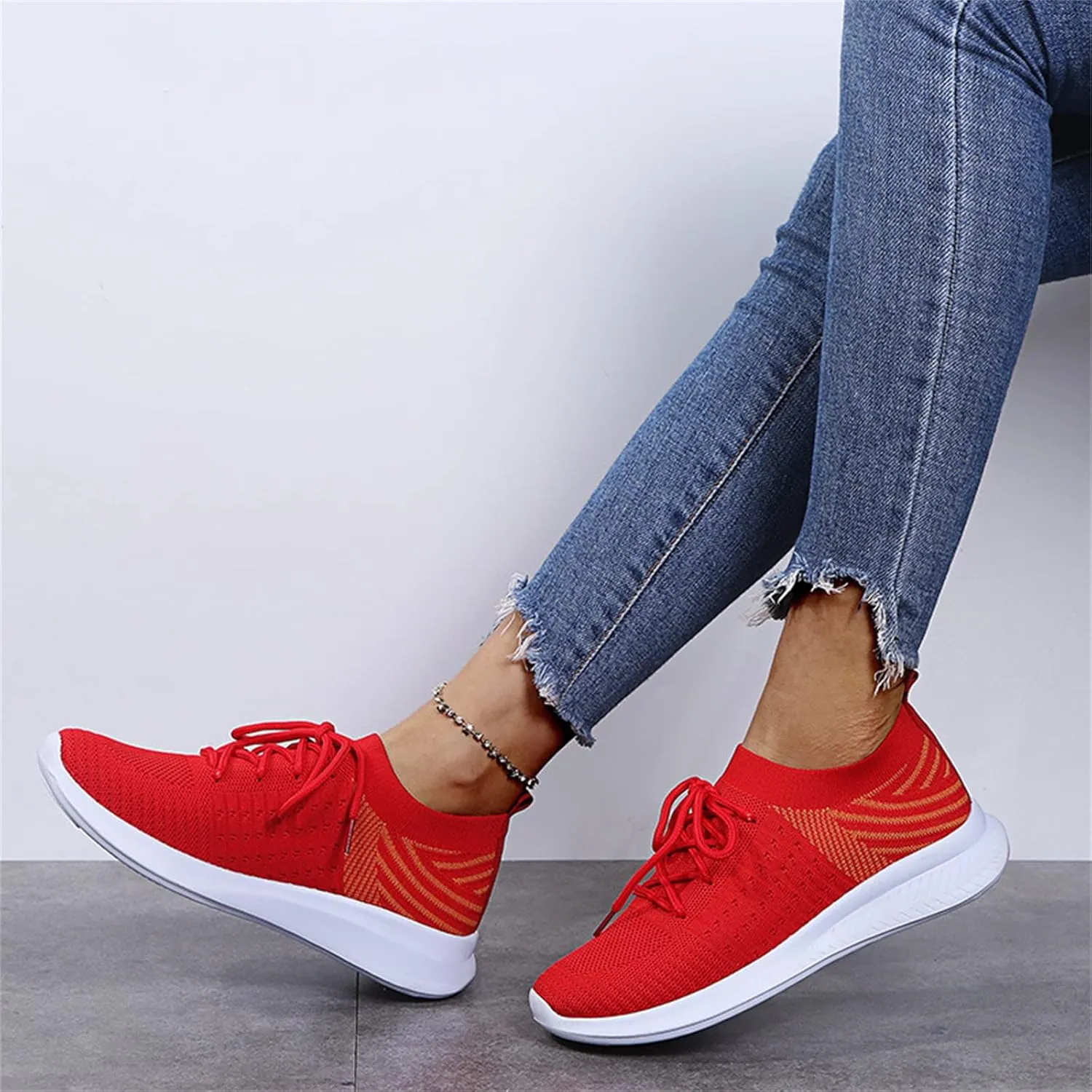 Ladmiple Gym Shoes For Women Workout Running Athletic Walking Shoes Slip On Mesh-Comfortable Athletic Tennis Sneakers