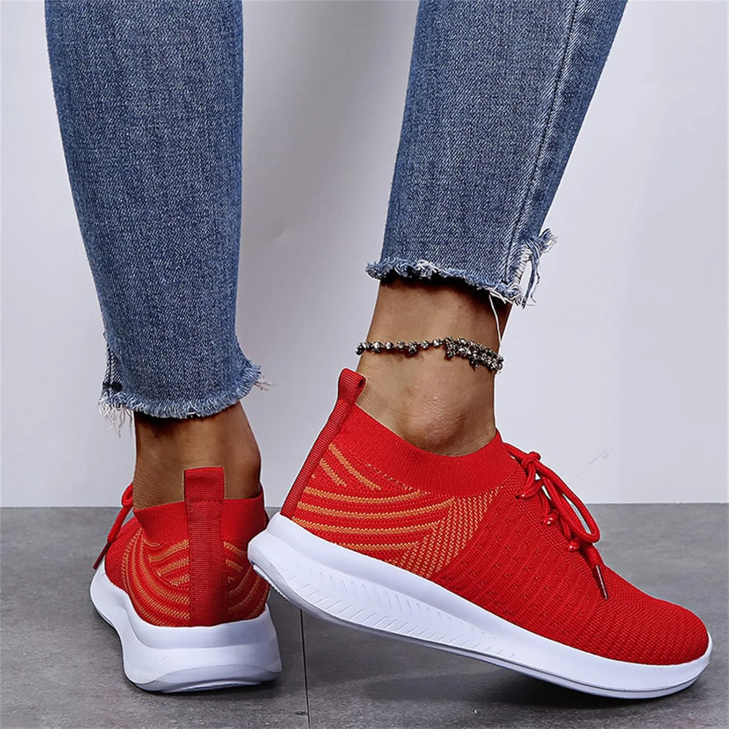 Ladmiple Gym Shoes For Women Workout Running Athletic Walking Shoes Slip On Mesh-Comfortable Athletic Tennis Sneakers