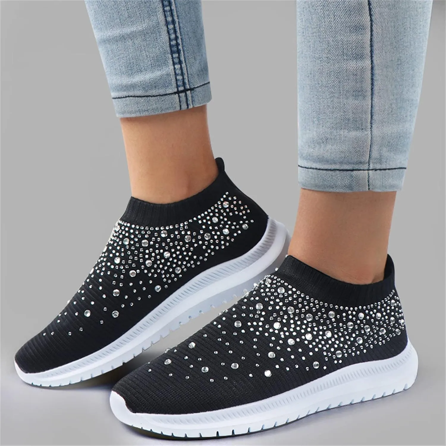 Ladmiple Gym Shoes For Women Workout Running Slip On Walking Shoes Casual Athletic Comfort Fashion Tennis Sneakers