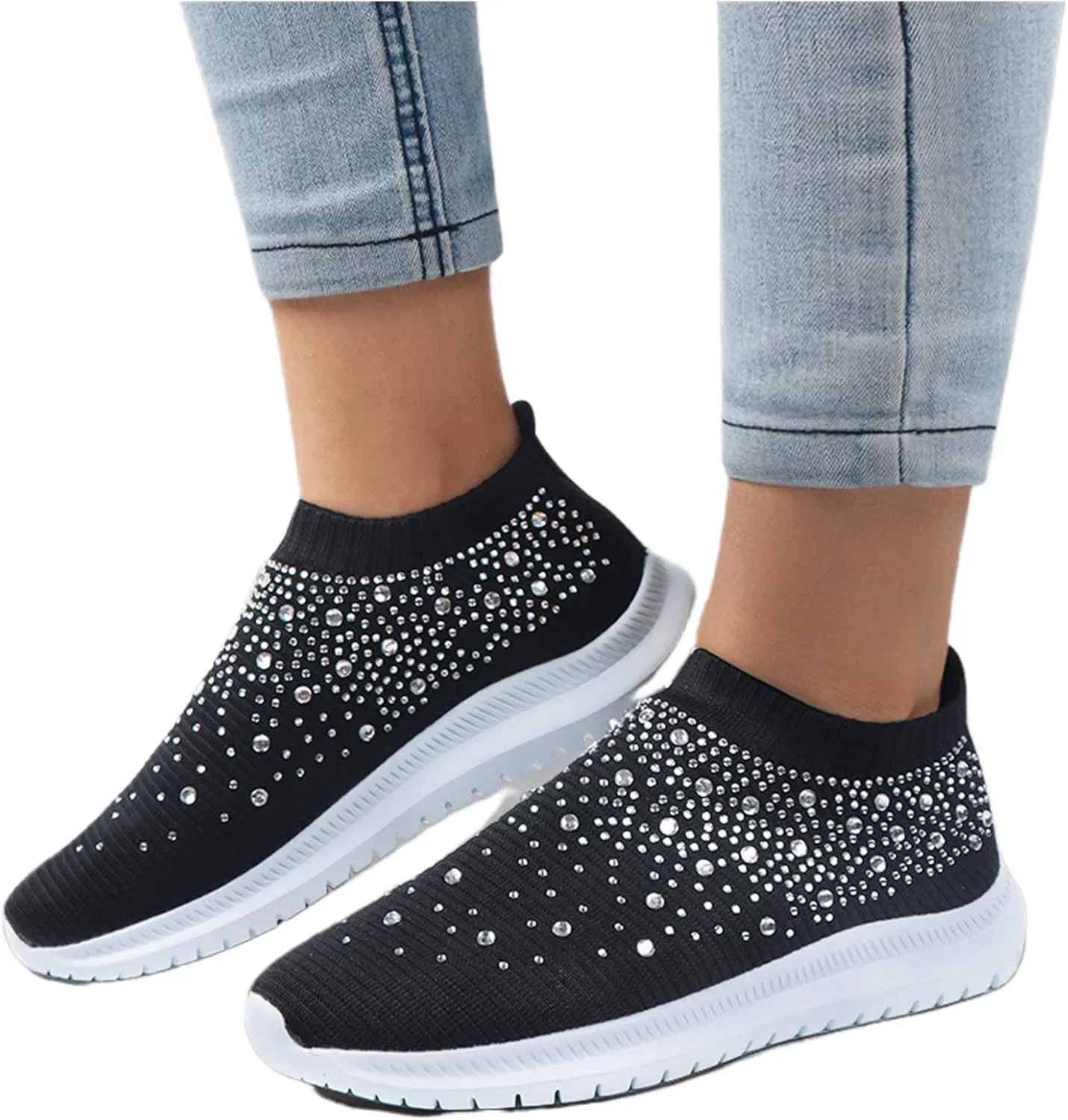 Ladmiple Gym Shoes For Women Workout Running Slip On Walking Shoes Casual Athletic Comfort Fashion Tennis Sneakers