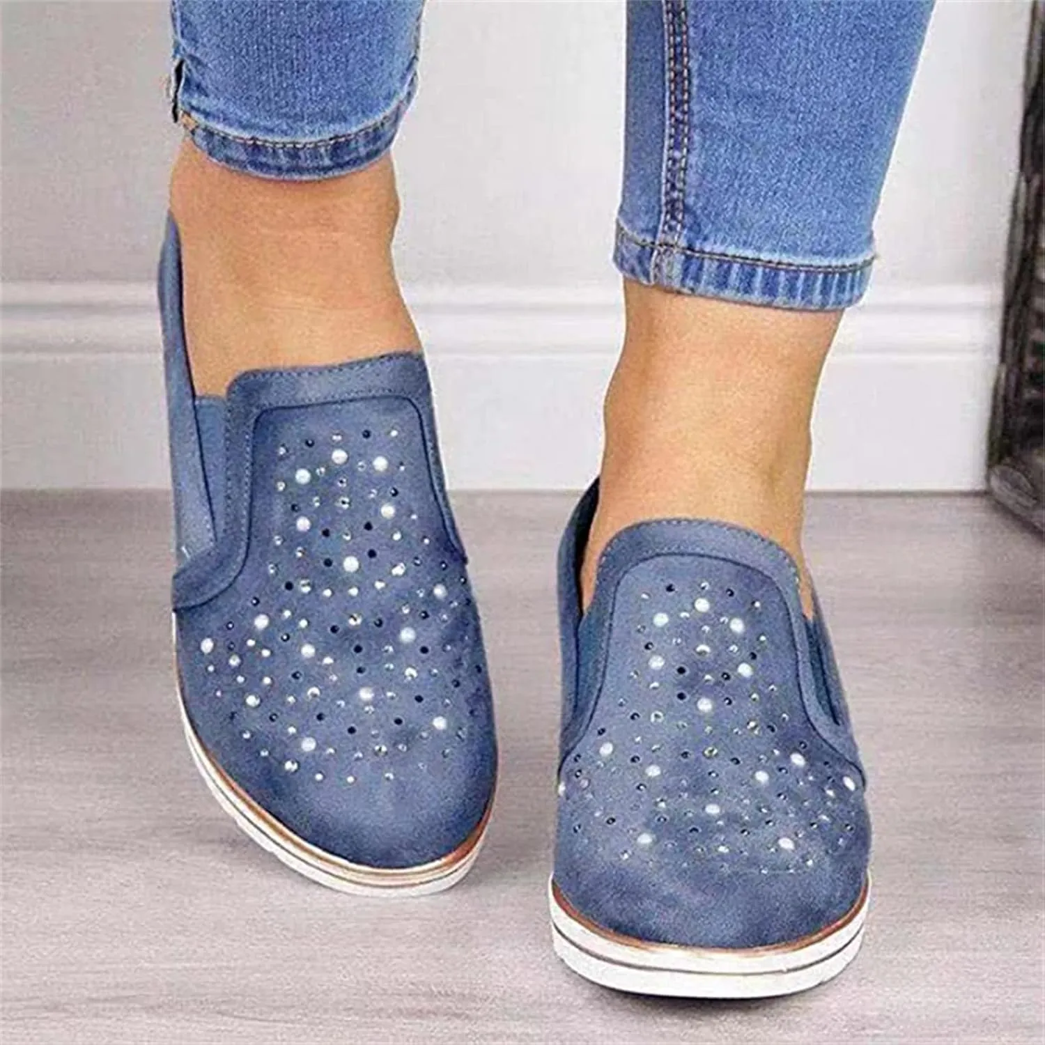 Ladmiple Shoes For Women Sneakers Slip Ons Lace ups Casual Leather Walking Shoes Summer Fashion Platform Flats Loafers