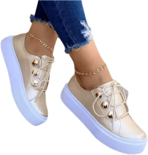 Ladmiple Shoes For Women Sneakers Slip Ons Walking Shoes Lady Platform Loafers Fashion Casual Dressy Summer Flats Shoes
