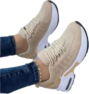 Ladmiple Shoes For Women Sneakers Trendy Slip On Walking Shoes Non Slip Running Shoes Gym Fashion Platform Tennis Shoes