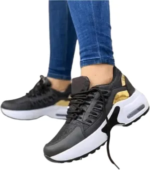 Ladmiple Shoes For Women Sneakers Trendy Slip On Walking Shoes Non Slip Running Shoes Gym Fashion Platform Tennis Shoes